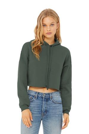 BELLA+CANVAS Women's Sponge Fleece Cropped Fleece Hoodie. BC7502