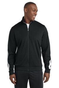 Sport-Tek Tricot Sleeve Stripe Track Jacket. JST94