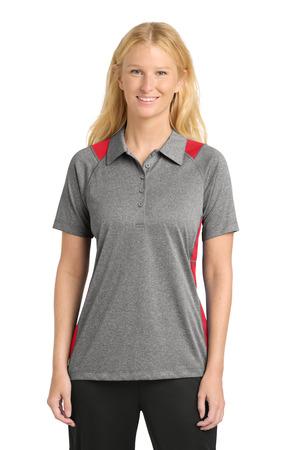 Sport-Tek Women's Heather Colorblock Contender Polo. LST665