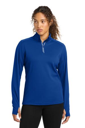 Sport-Tek Women's Sport-Wick Textured 1/4-Zip Pullover. LST860