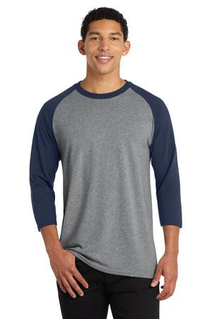 Port & Co Core Blend 3/4-Sleeve Raglan Tee. PC55RS