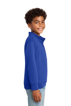 Port & Co Youth Core Fleece 1/4-Zip Pullover Sweatshirt PC78YQ