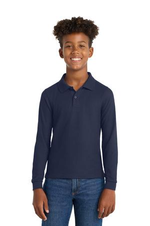 Port Authority Youth Long Sleeve Silk Touch Polo. Y500LS