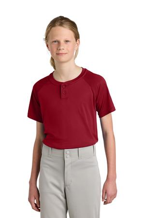 Sport-Tek Youth PosiCharge Competitor 2-Button Henley YST359